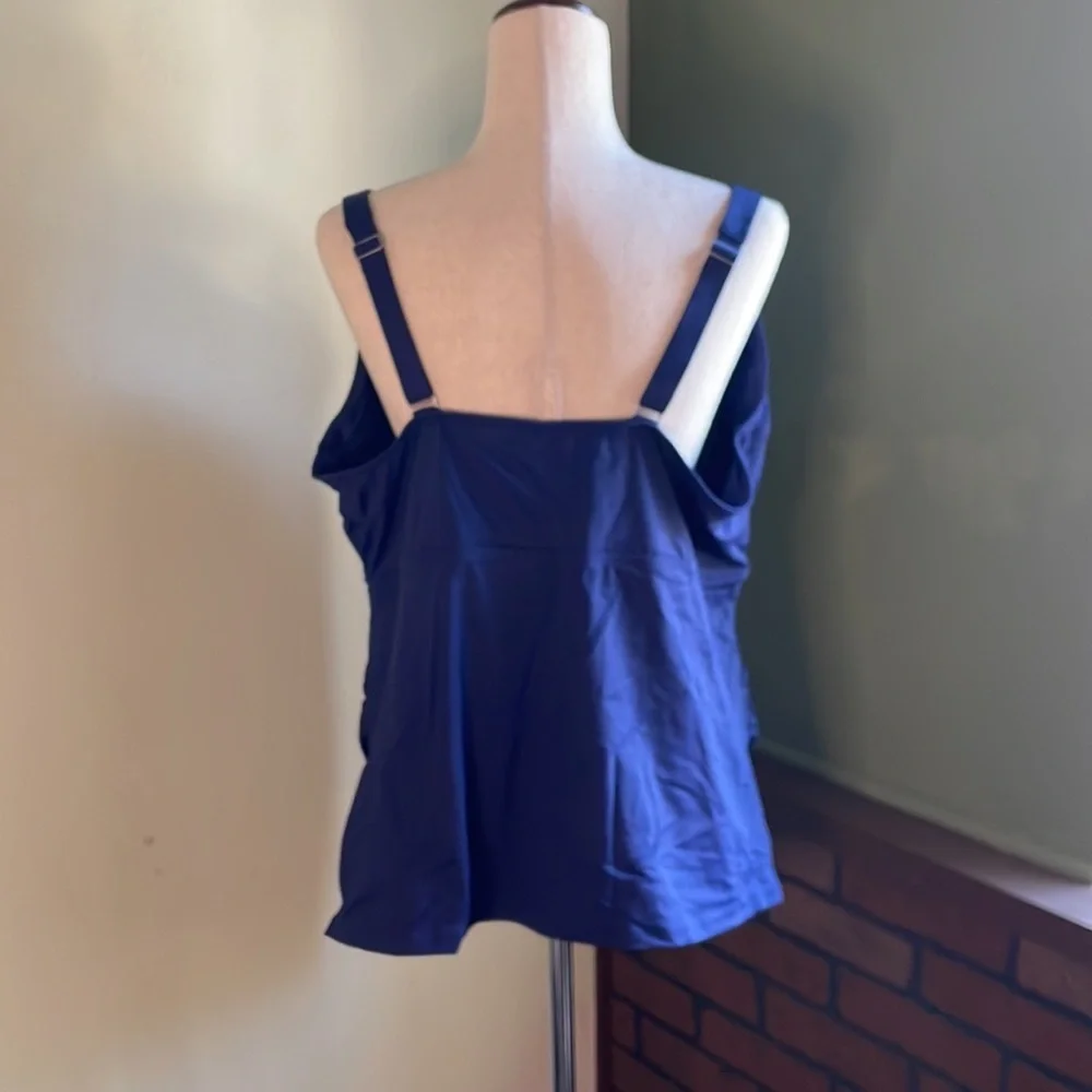 24W DDD Lands End Tankini Swim Top DD32 6582